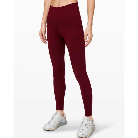 Lululemon Athletica Pants - Lululemon Wunder Under High-Rise Tight 28" In Deep Rouge Size 6